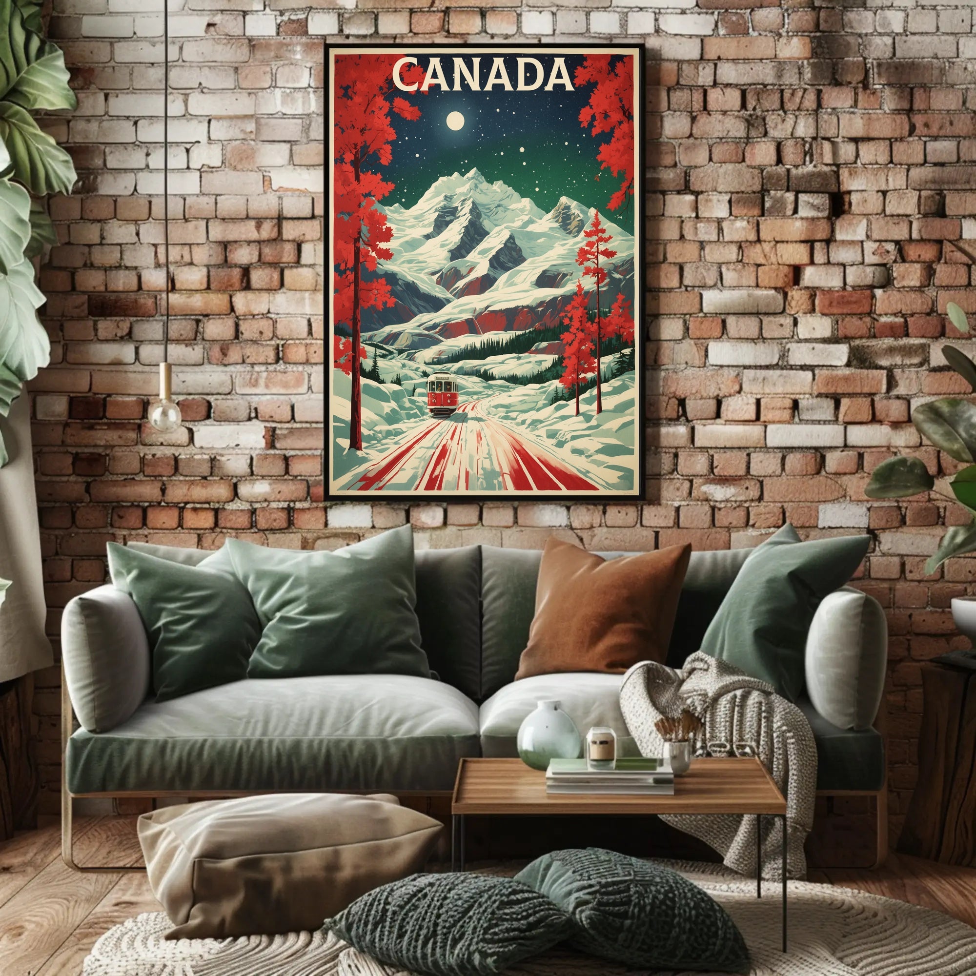 Scenic Vintage Winter Travel Poster PosterGoat
