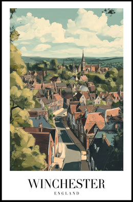 Scenic Winchester England Travel Poster PosterGoat