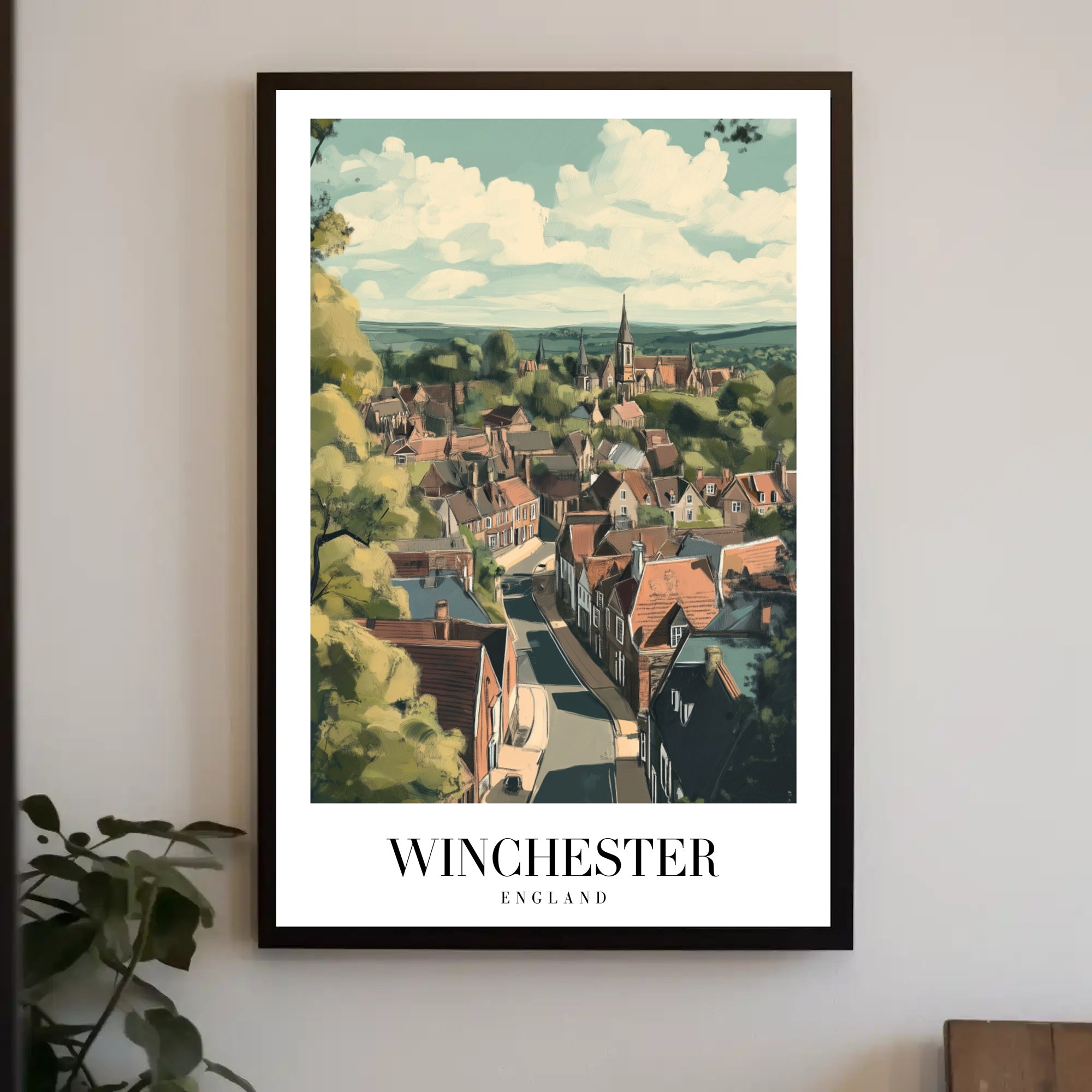 Scenic Winchester England Travel Poster PosterGoat