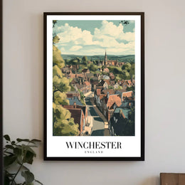 Scenic Winchester England Travel Poster PosterGoat