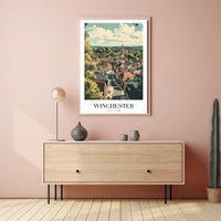 Scenic Winchester England Travel Poster PosterGoat