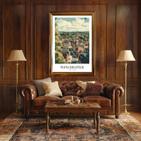 Scenic Winchester England Travel Poster PosterGoat