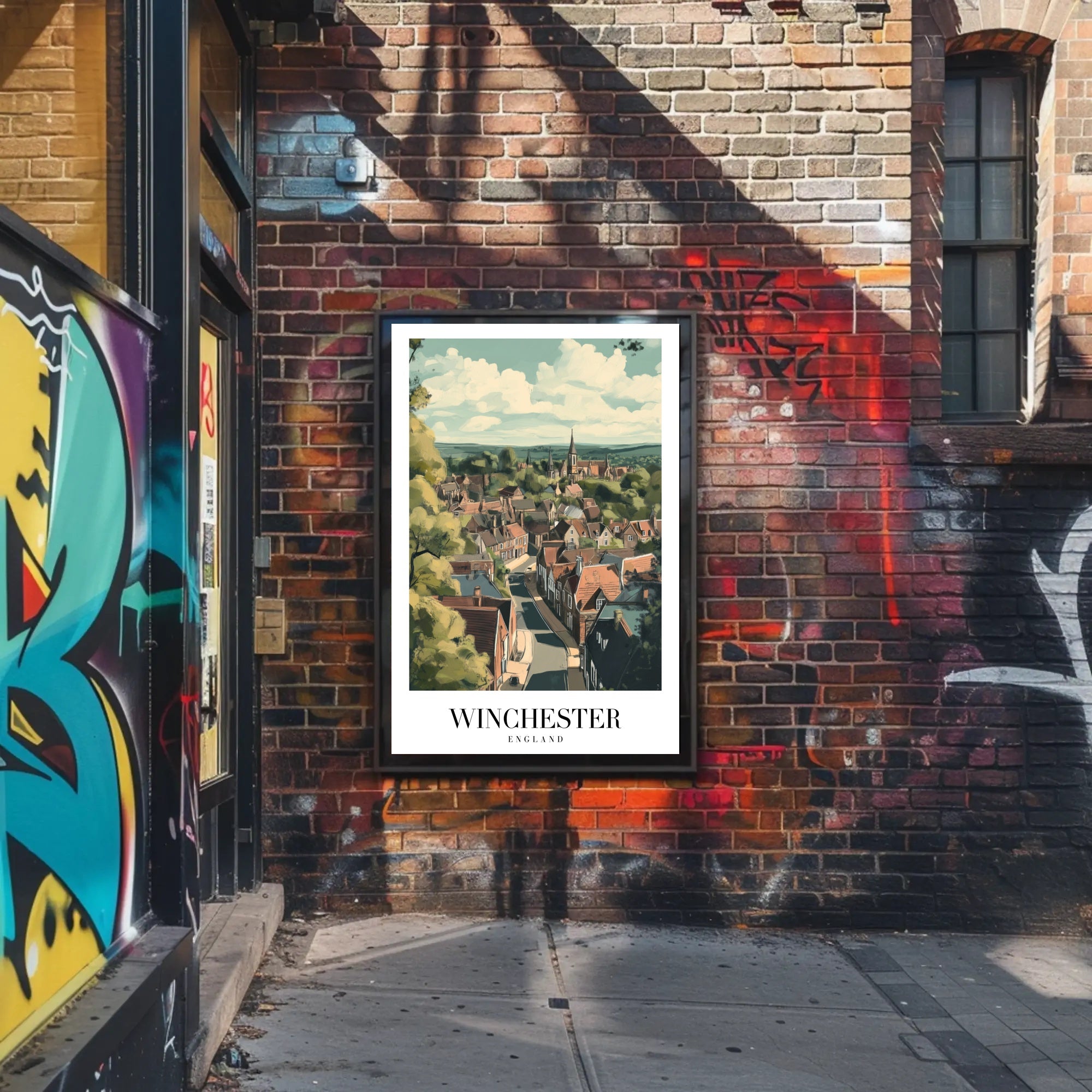 Scenic Winchester England Travel Poster PosterGoat