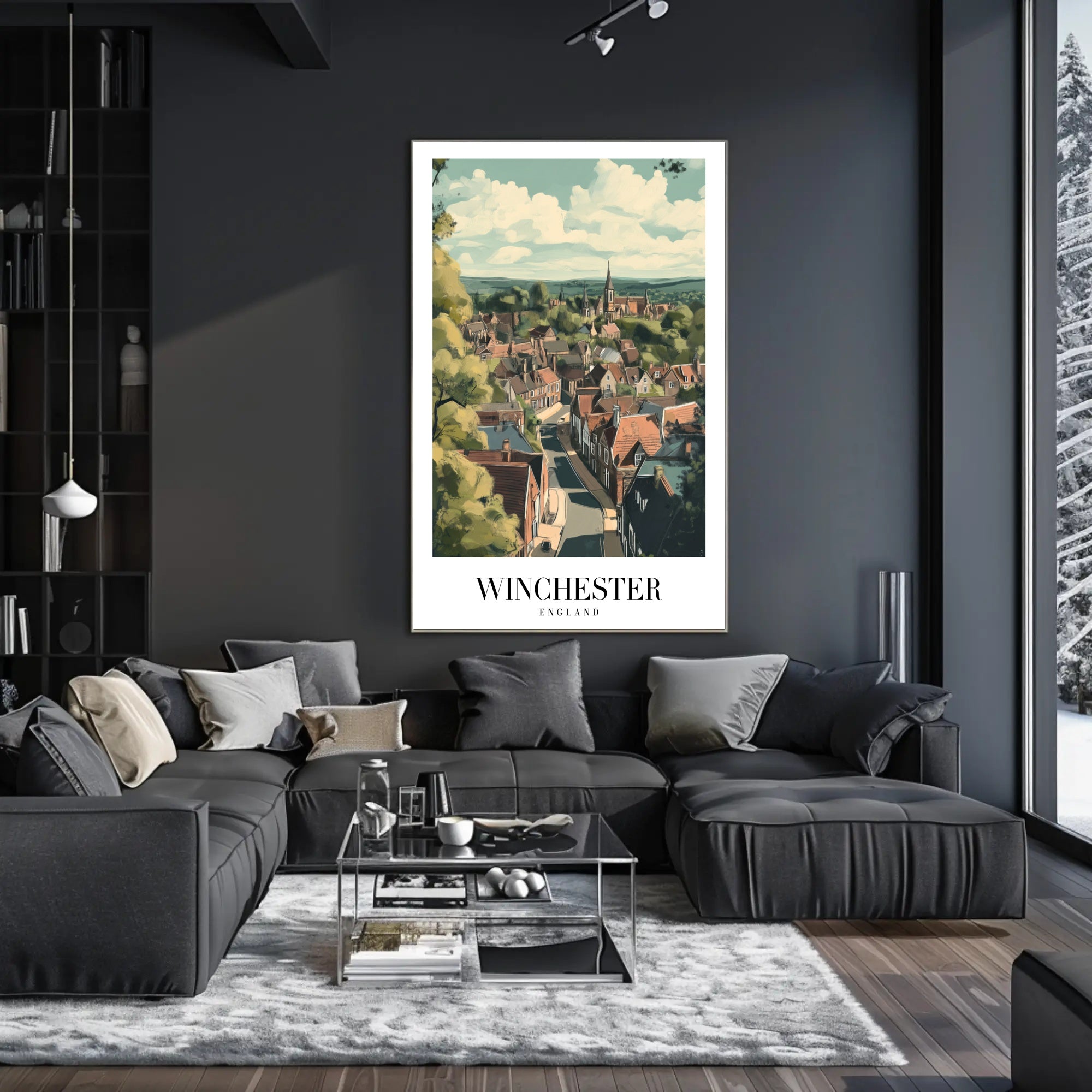 Scenic Winchester England Travel Poster PosterGoat