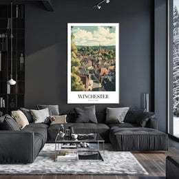 Scenic Winchester England Travel Poster PosterGoat