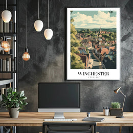 Scenic Winchester England Travel Poster PosterGoat