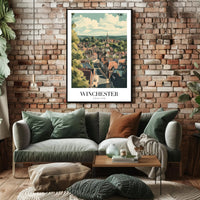 Scenic Winchester England Travel Poster PosterGoat