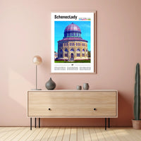 Schenectady Cityscape Architectural Heritage Travel Poster PosterGoat