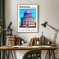 Schenectady Cityscape Architectural Heritage Travel Poster PosterGoat