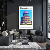 Schenectady Cityscape Architectural Heritage Travel Poster PosterGoat
