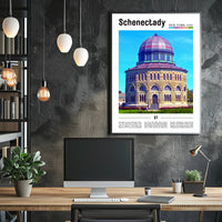 Schenectady Cityscape Architectural Heritage Travel Poster PosterGoat