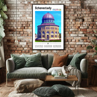 Schenectady Cityscape Architectural Heritage Travel Poster PosterGoat
