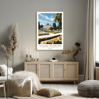 Schloss Hellbrunn Palace and Gardens Travel Poster PosterGoat
