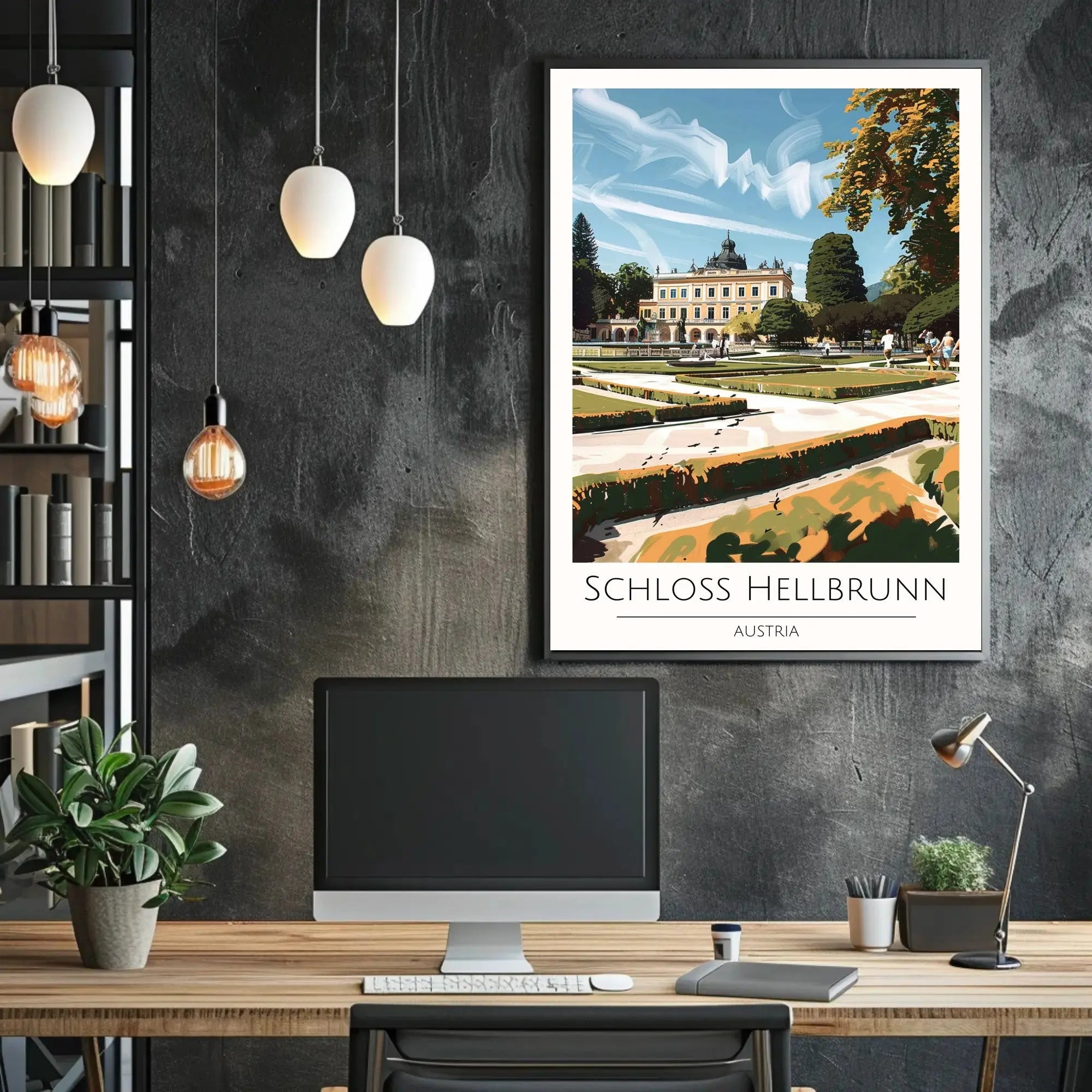Schloss Hellbrunn Palace and Gardens Travel Poster PosterGoat