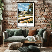 Schloss Hellbrunn Palace and Gardens Travel Poster PosterGoat
