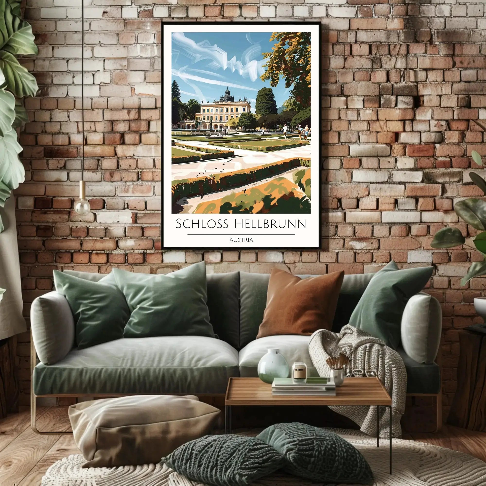 Schloss Hellbrunn Palace and Gardens Travel Poster PosterGoat