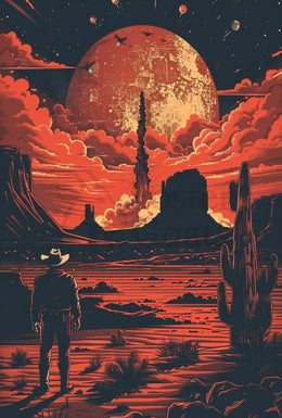 Sci-Fi Desert Adventure Poster in Futuristic Sci-Fi Poster PosterGoat