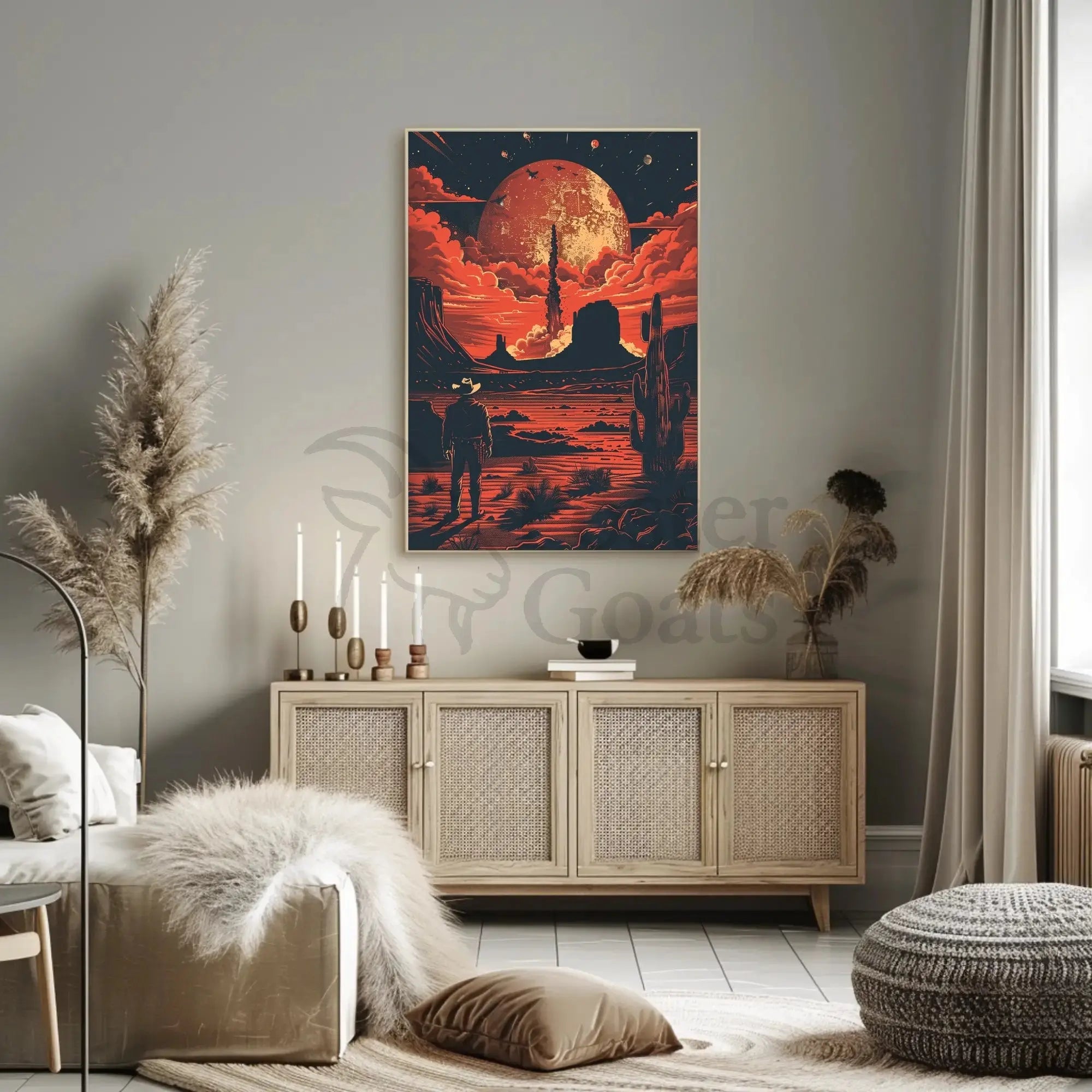 Sci-Fi Desert Adventure Poster in Futuristic Sci-Fi Poster PosterGoat