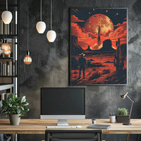 Sci-Fi Desert Adventure Poster in Futuristic Sci-Fi Poster PosterGoat