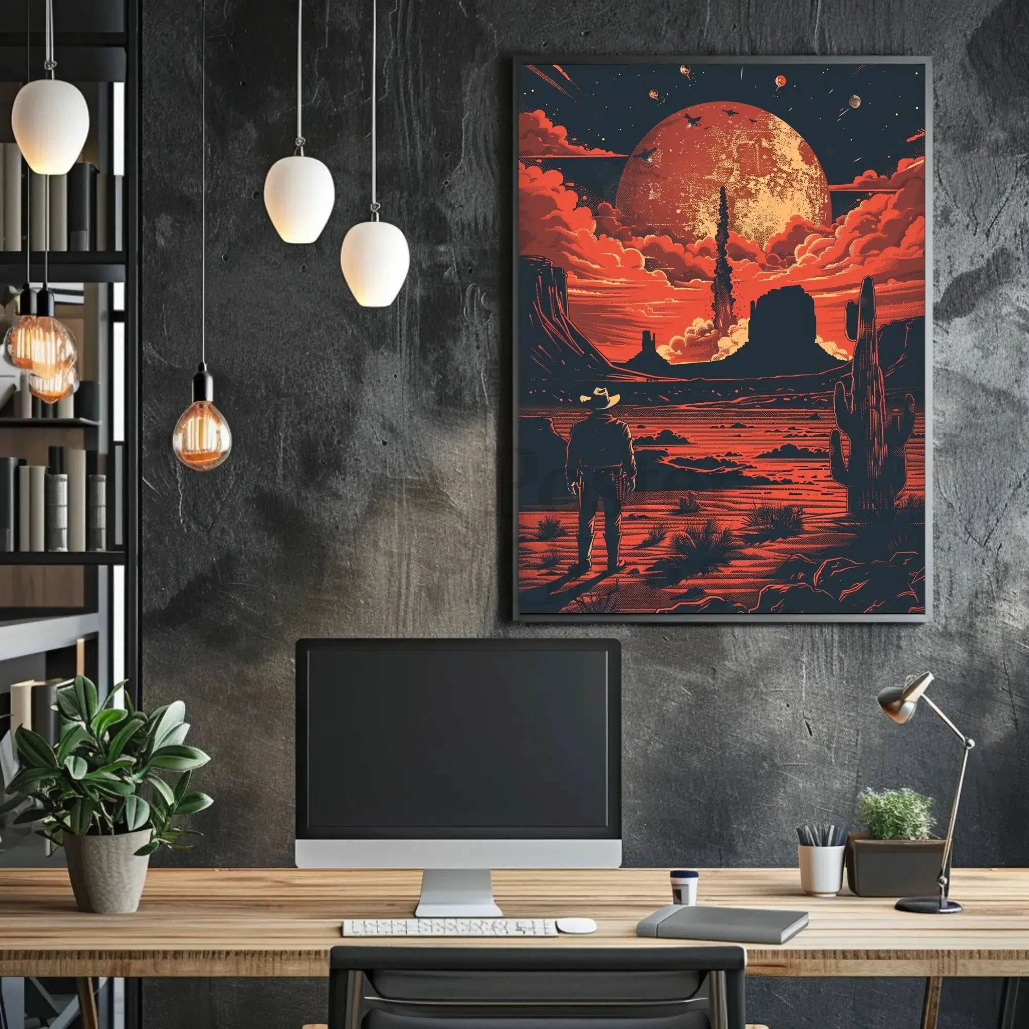 Sci-Fi Desert Adventure Poster in Futuristic Sci-Fi Poster PosterGoat