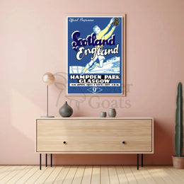 Scotland vs England 1952 Football Match Sports Poster PosterGoat