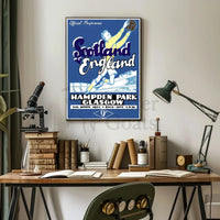 Scotland vs England 1952 Football Match Sports Poster PosterGoat