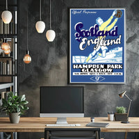 Scotland vs England 1952 Football Match Sports Poster PosterGoat