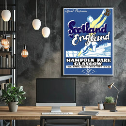 Scotland vs England 1952 Football Match Sports Poster PosterGoat