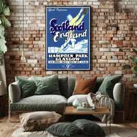 Scotland vs England 1952 Football Match Sports Poster PosterGoat