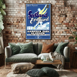 Scotland vs England 1952 Football Match Sports Poster PosterGoat