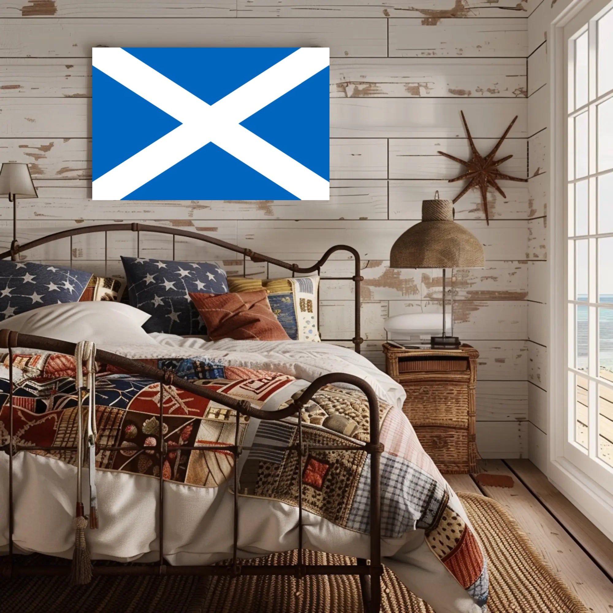 Scottish Saltire Flag Poster Celebrating National Pride PosterGoat