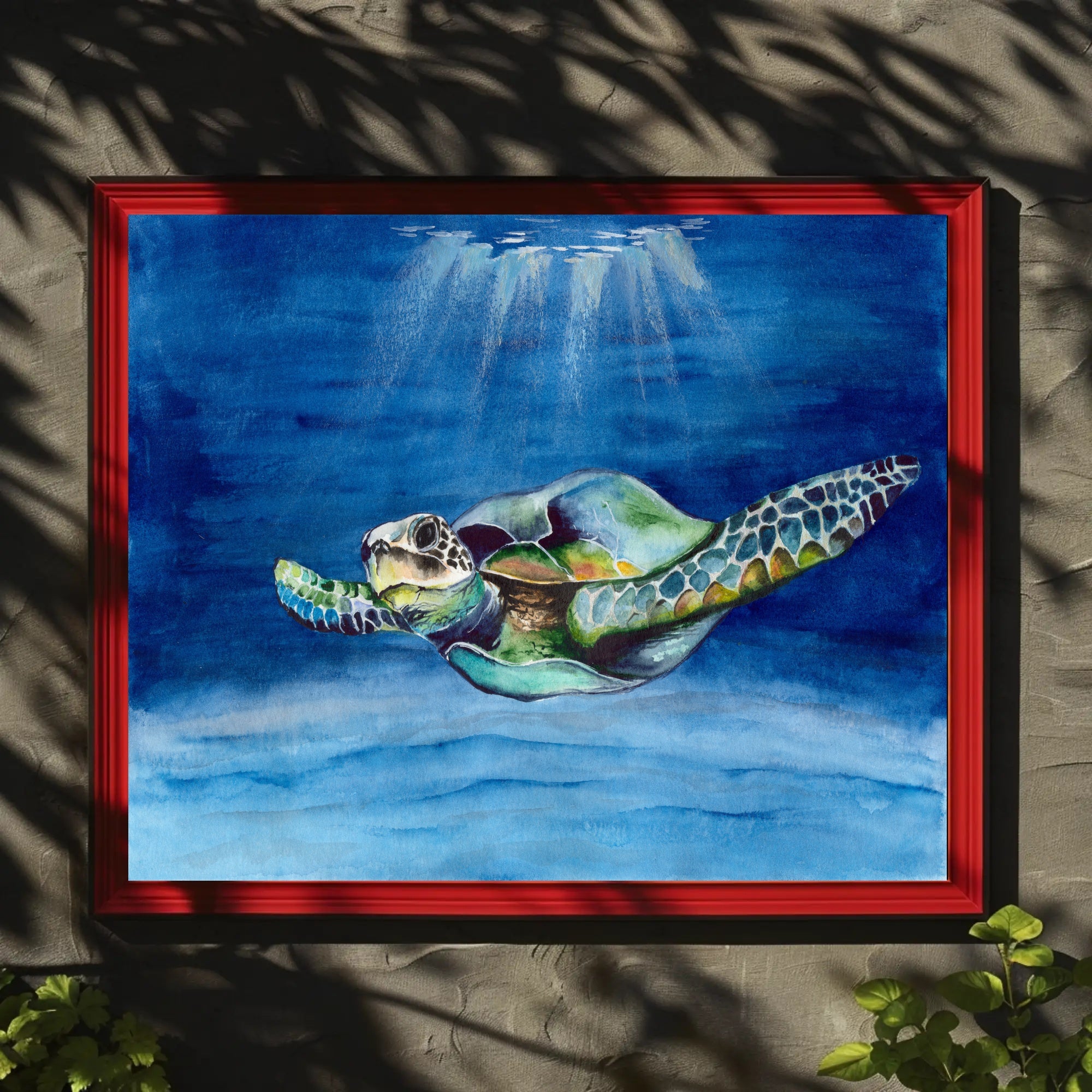 Sea Turtle Adventure - Artistic Animal Poster PosterGoat