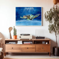Sea Turtle Adventure - Artistic Animal Poster PosterGoat