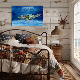 Sea Turtle Adventure - Artistic Animal Poster PosterGoat