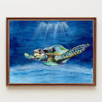 Sea Turtle Adventure - Artistic Animal Poster PosterGoat