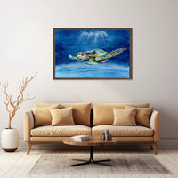 Sea Turtle Adventure - Artistic Animal Poster PosterGoat