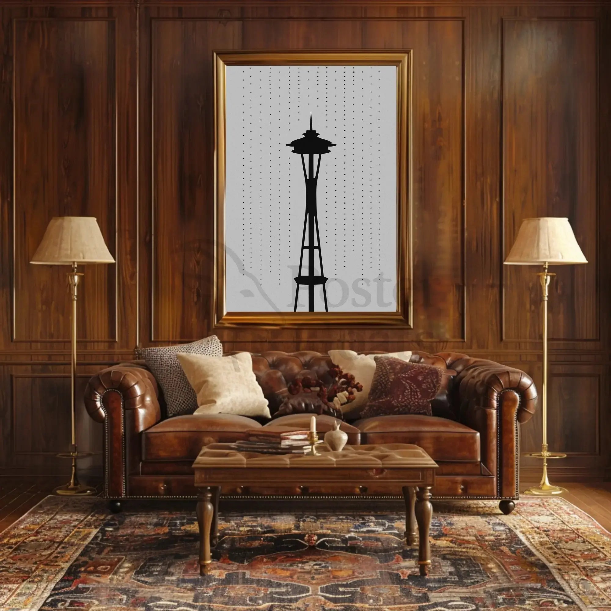 Seattle's Iconic Space Needle Travel Poster PosterGoat