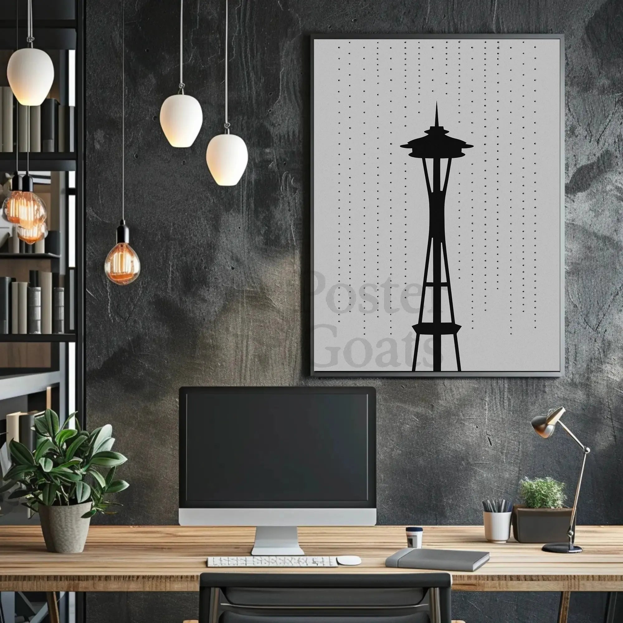 Seattle's Iconic Space Needle Travel Poster PosterGoat