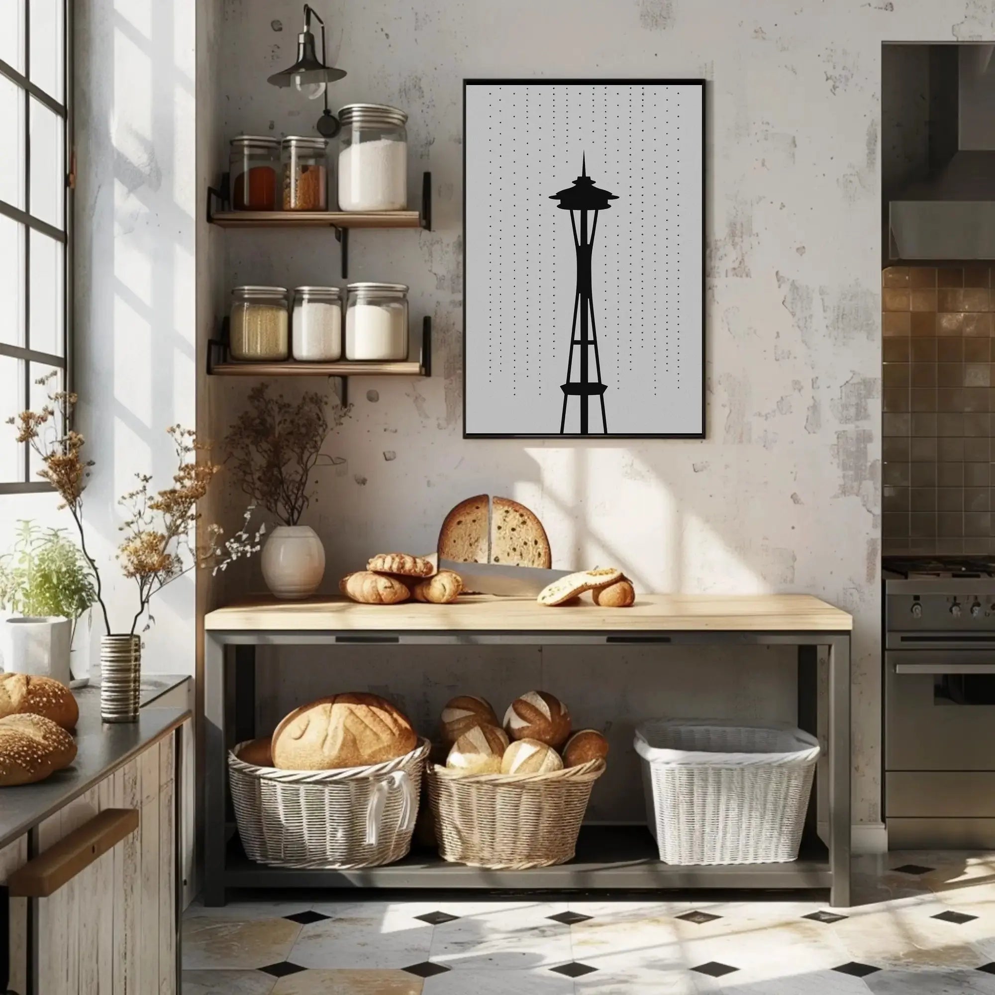 Seattle's Iconic Space Needle Travel Poster PosterGoat