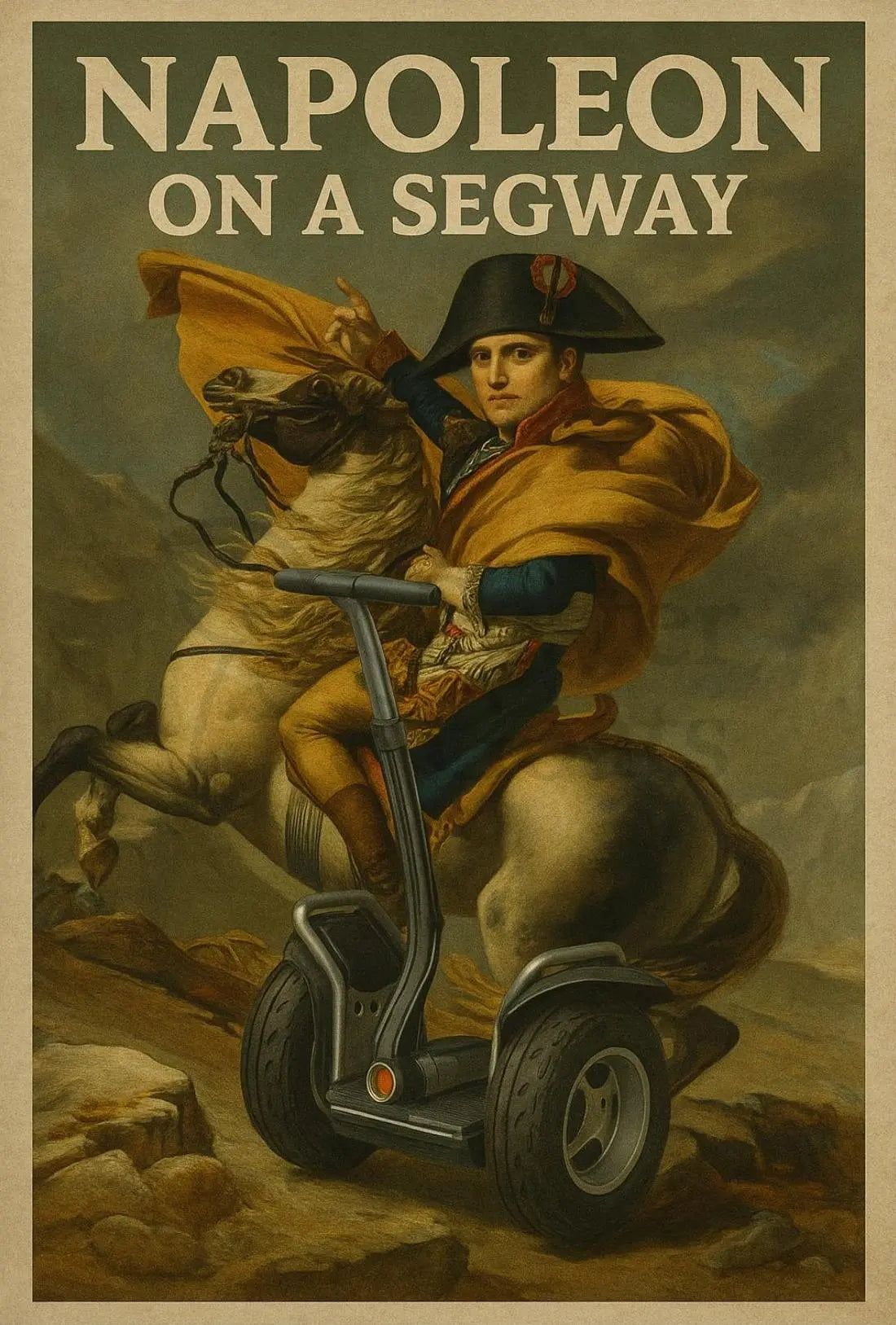 Segway Humor Historical Figure Parody Poster PosterGoat