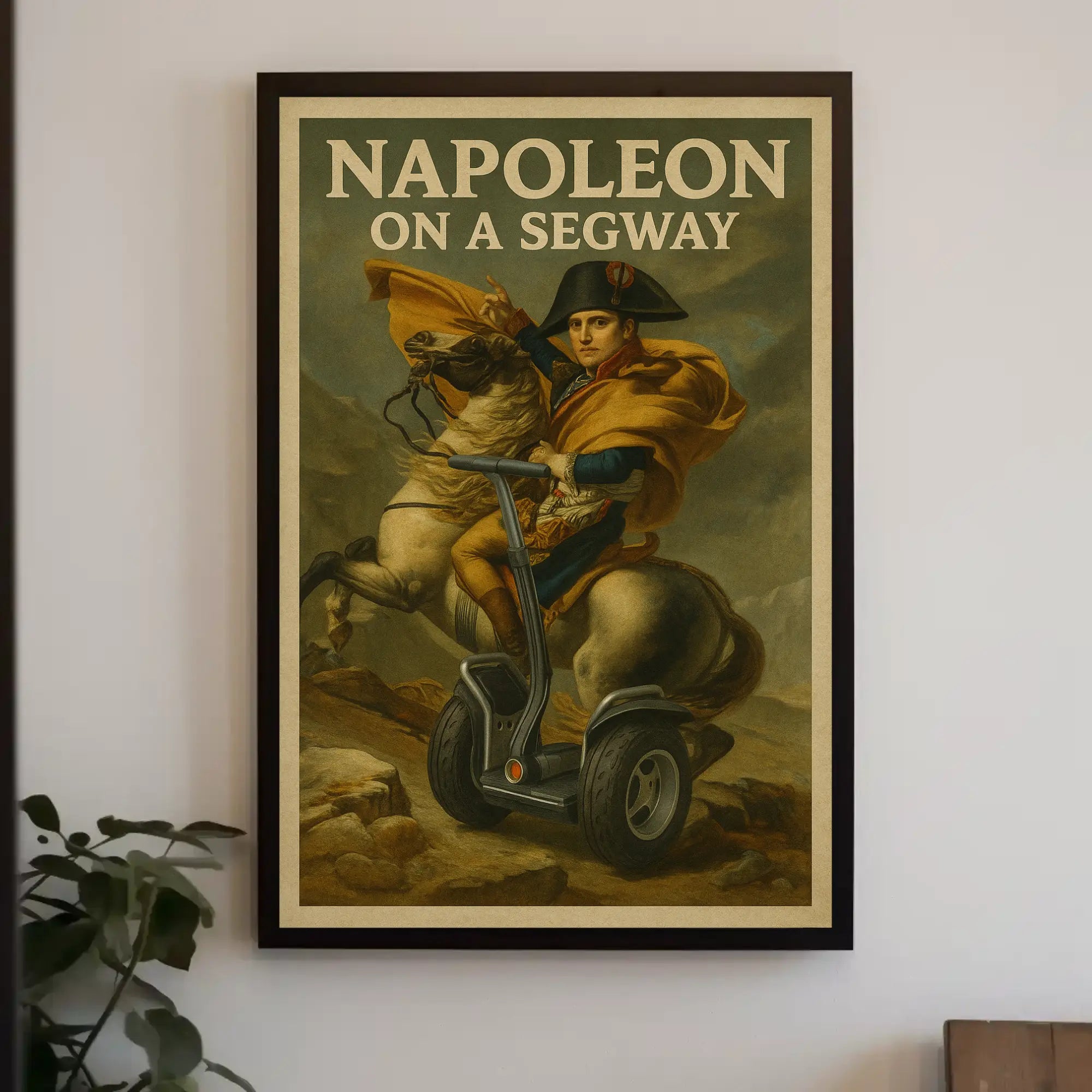 Segway Humor Historical Figure Parody Poster PosterGoat