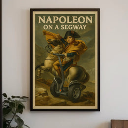 Segway Humor Historical Figure Parody Poster PosterGoat