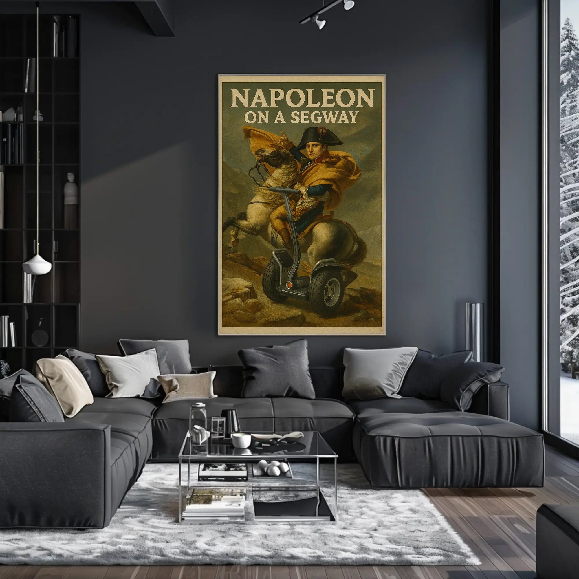 Segway Humor Historical Figure Parody Poster PosterGoat