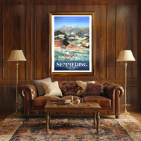 Semmering Austria Scenic Adventure Mid-Century Travel Poster PosterGoat