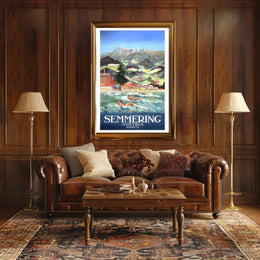 Semmering Austria Scenic Adventure Mid-Century Travel Poster PosterGoat
