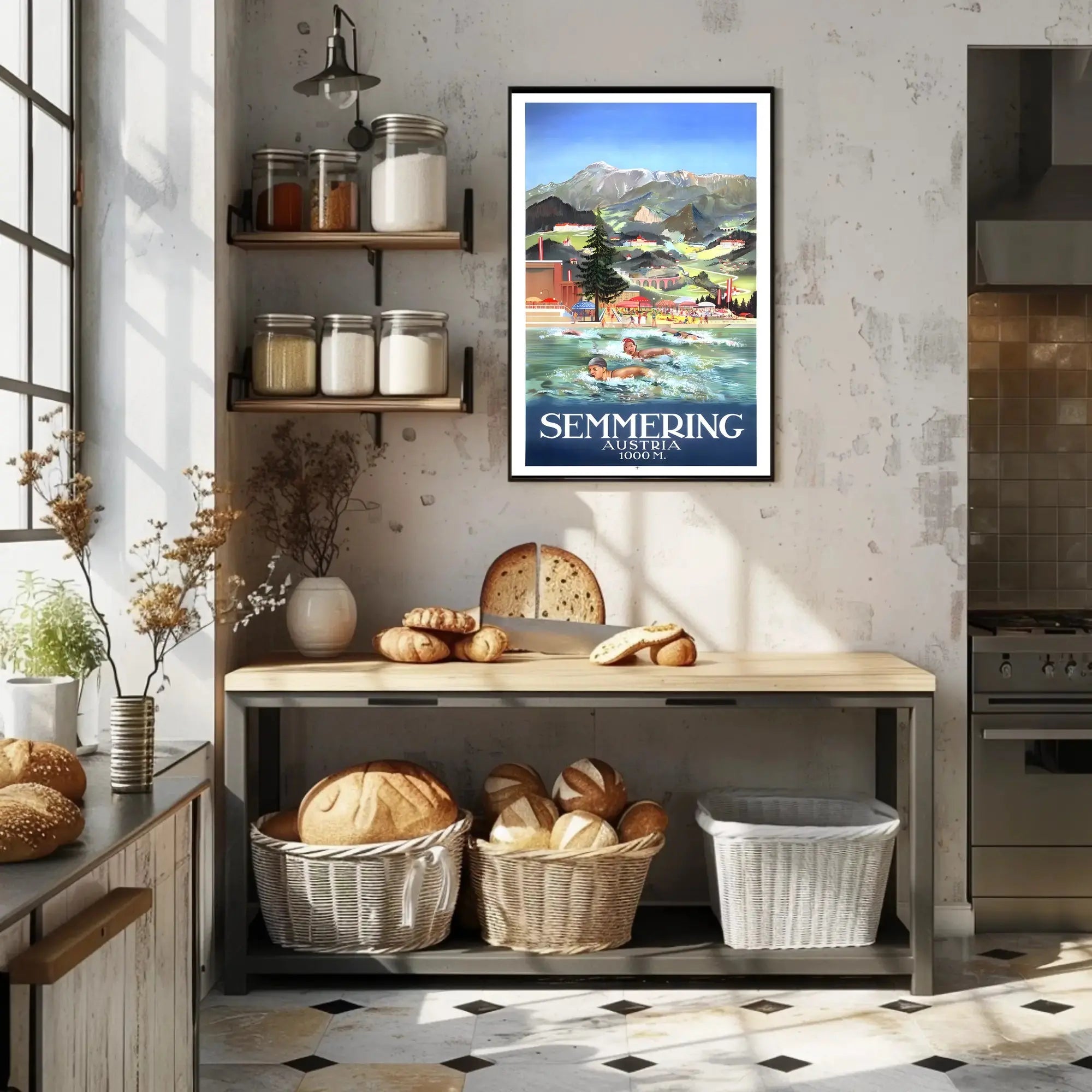 Semmering Austria Scenic Adventure Mid-Century Travel Poster PosterGoat
