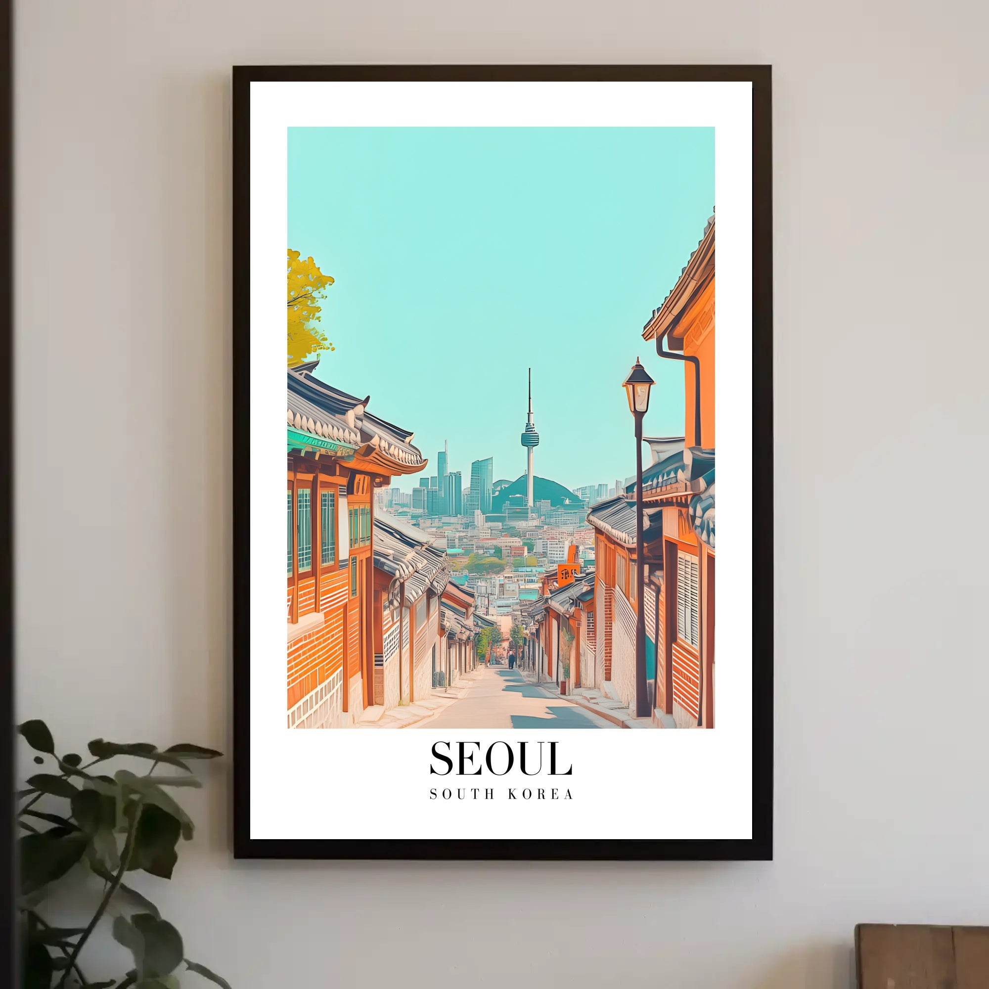 Seoul Cityscape Illustration: Urban or Cityscape Poster PosterGoat