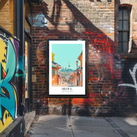 Seoul Cityscape Illustration: Urban or Cityscape Poster PosterGoat