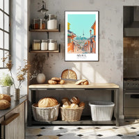 Seoul Cityscape Illustration: Urban or Cityscape Poster PosterGoat