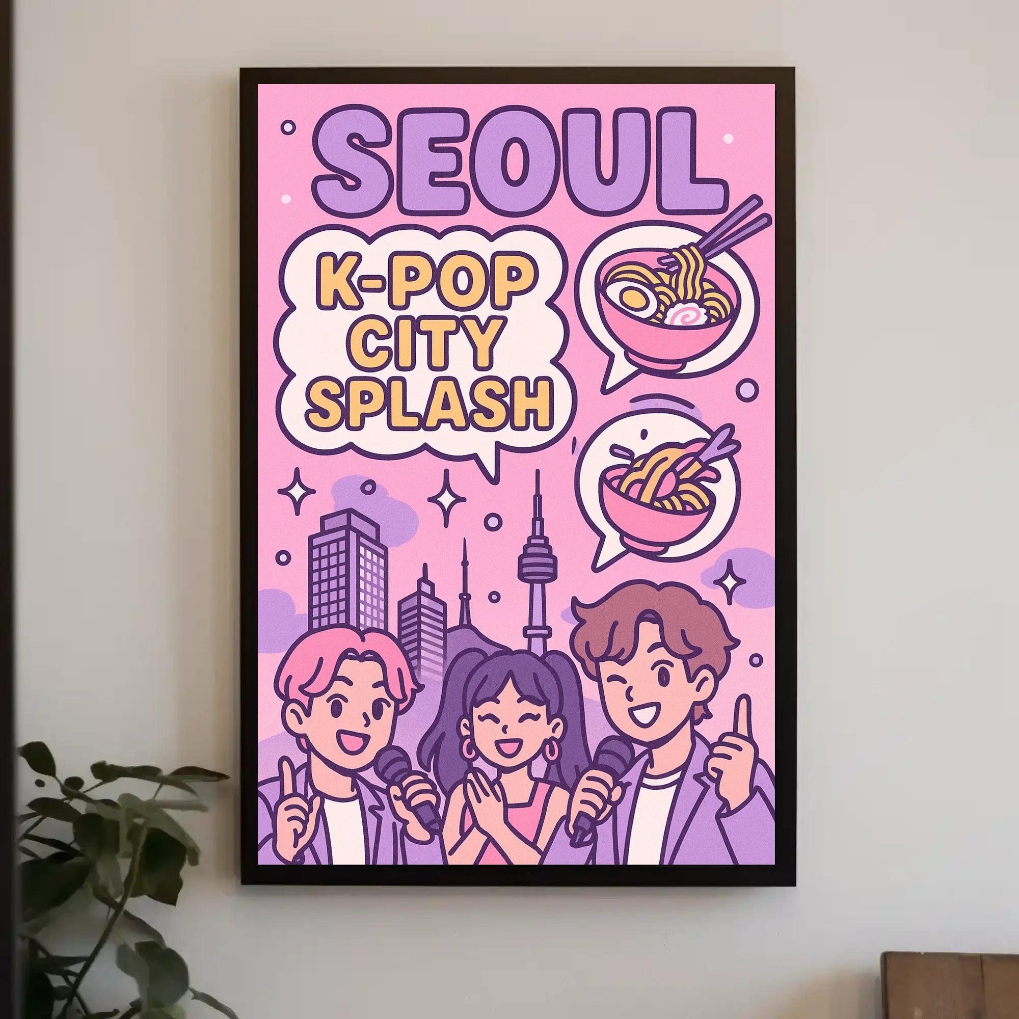 Seoul K-pop Vibes Pop Culture Poster PosterGoat